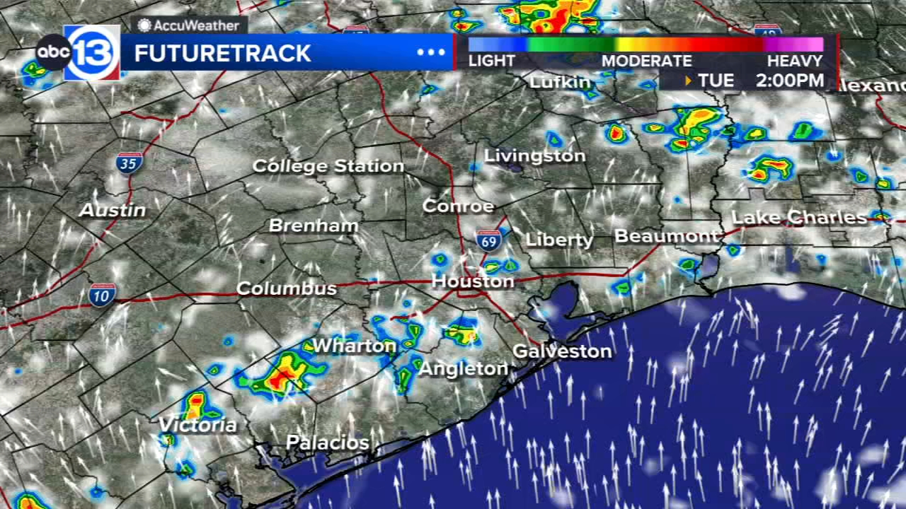 Another round of pop-up storms Tuesday, Saharan haze arrives Thursday