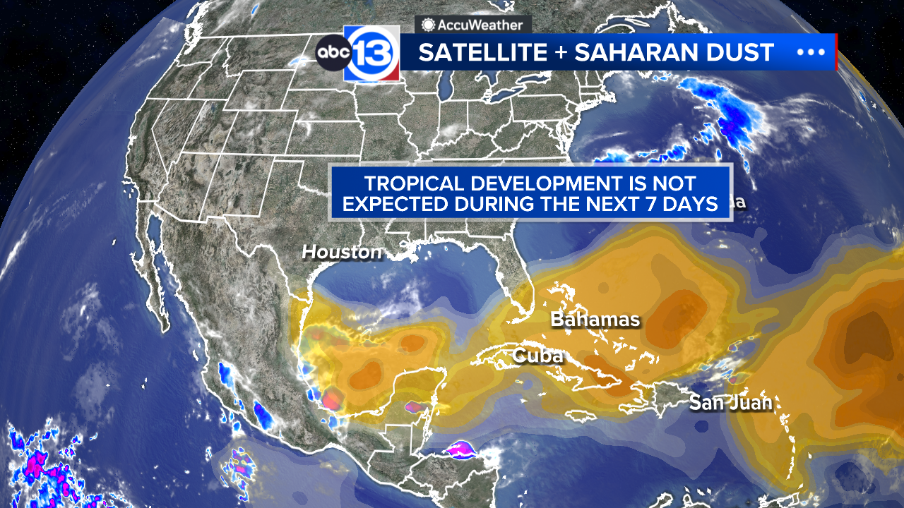 Tropics remain quiet, Saharan dust could return this week